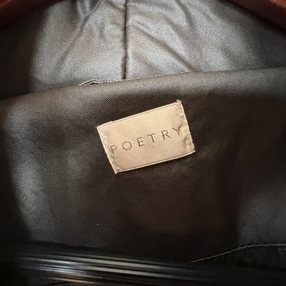 Poetry Fashion (UK) Shawl-collar Puffer Coat Dark Moss 16 Super cozy! - Picture 8 of 15